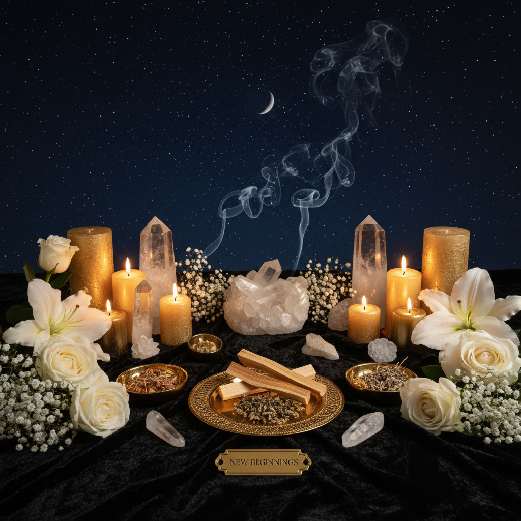 New Beginnings — new moon altar
