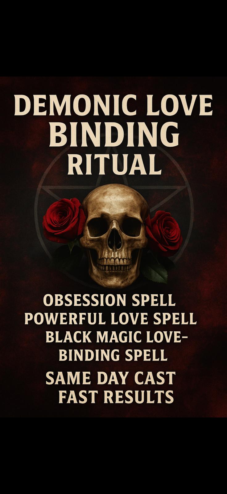 Dark Love Binding Ritual | Powerful Obsession & Love Binding Spell | Same-Day Cast | Fast Results